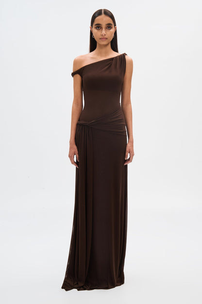 Amarisse | One-Shoulder Ruched Maxi Dress