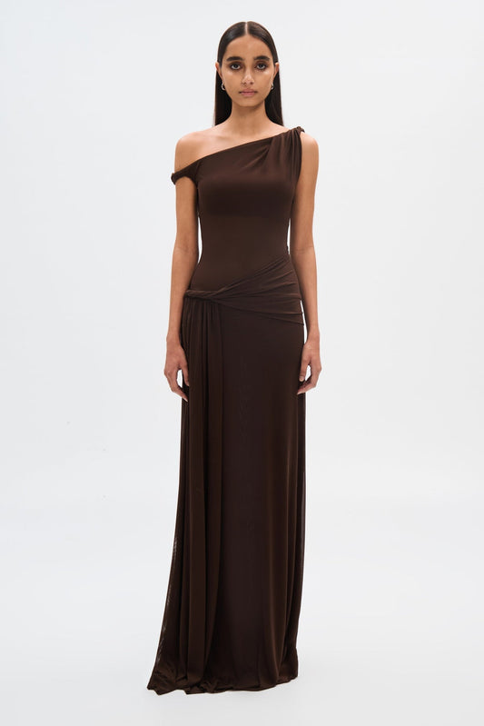 Amarisse | One-Shoulder Ruched Maxi Dress