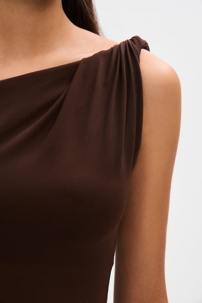 Amarisse | One-Shoulder Ruched Maxi Dress