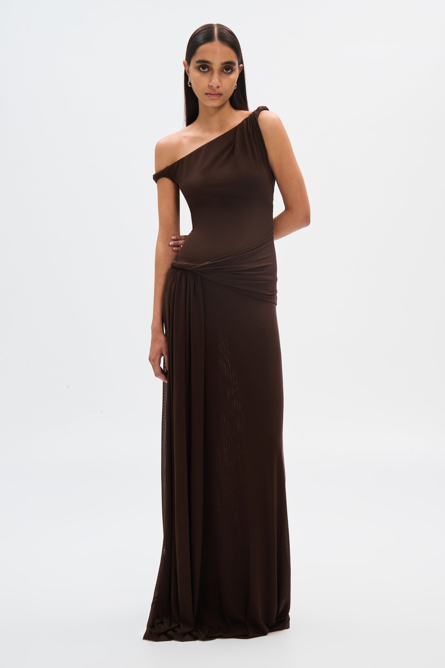 Amarisse | One-Shoulder Ruched Maxi Dress