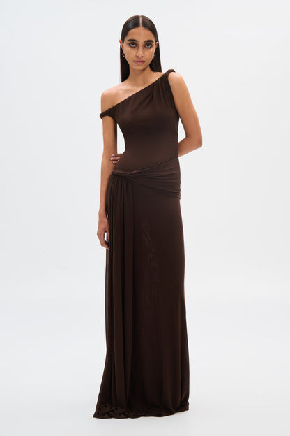 Amarisse | One-Shoulder Ruched Maxi Dress