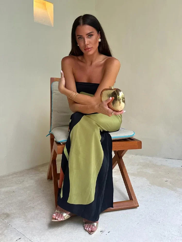 Amarisse | Strapless Floral Summer Maxi Dress