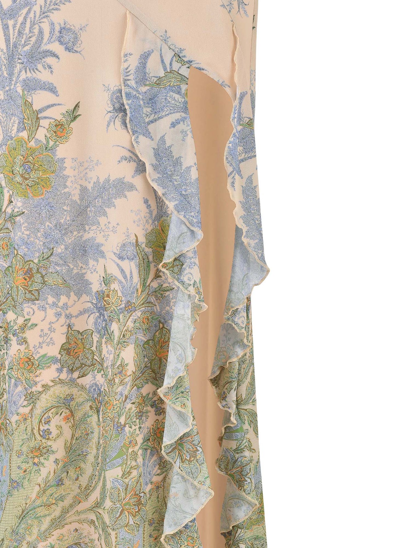 Marceline | Strapless Ruffle Slit Maxi Dress